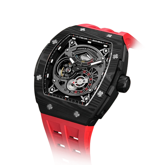 Elemental Series-Carbon Fiber Automatic Watch TB8210CF Passion Red