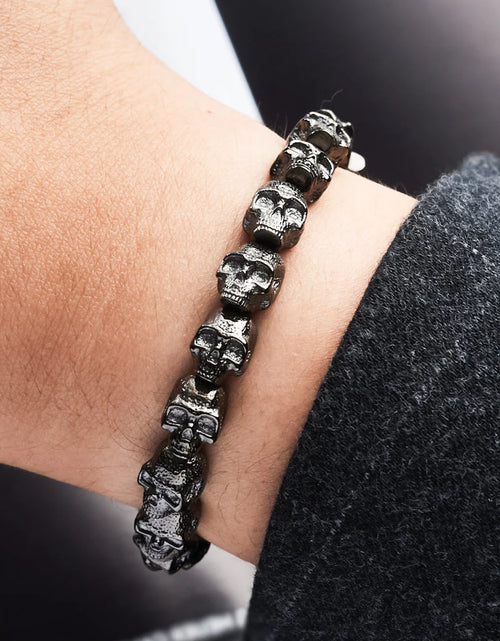 Load image into Gallery viewer, Skulls for Her | Stealth - All Skulls Bracelet
