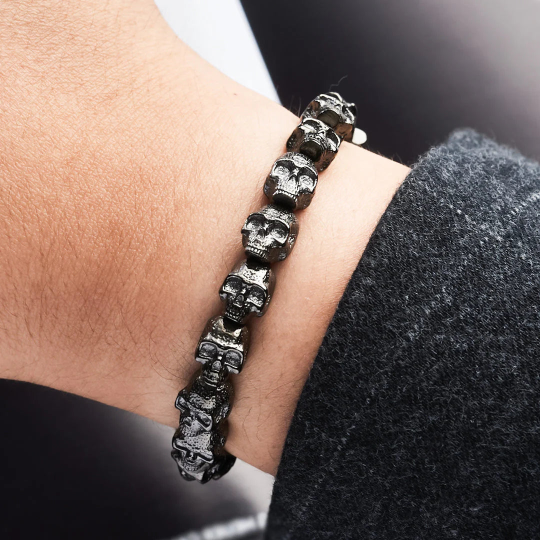 Skulls for Her | Stealth - All Skulls Bracelet