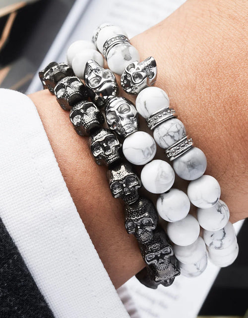 Load image into Gallery viewer, Skulls for Her | Stealth - All Skulls Bracelet
