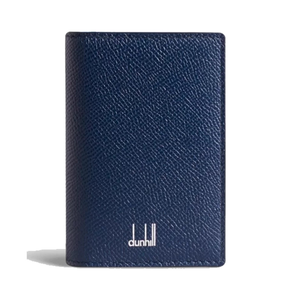 Dunhill Cadogan Leather Business Card Case , Navy Blue