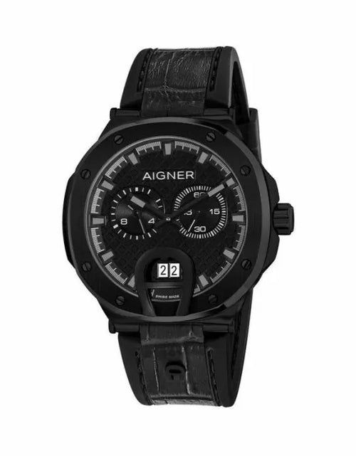 Load image into Gallery viewer, Aigner Taviano Gents Black Watch ,Pen, Cufflink 3Pcs Set
