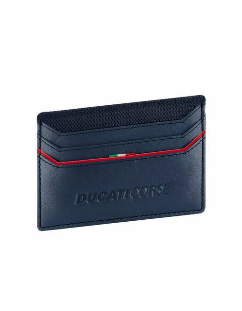 تحميل الصورة إلى عارض المعرض، Ducati ELEGANTE card holder for men 6cc blue leather
