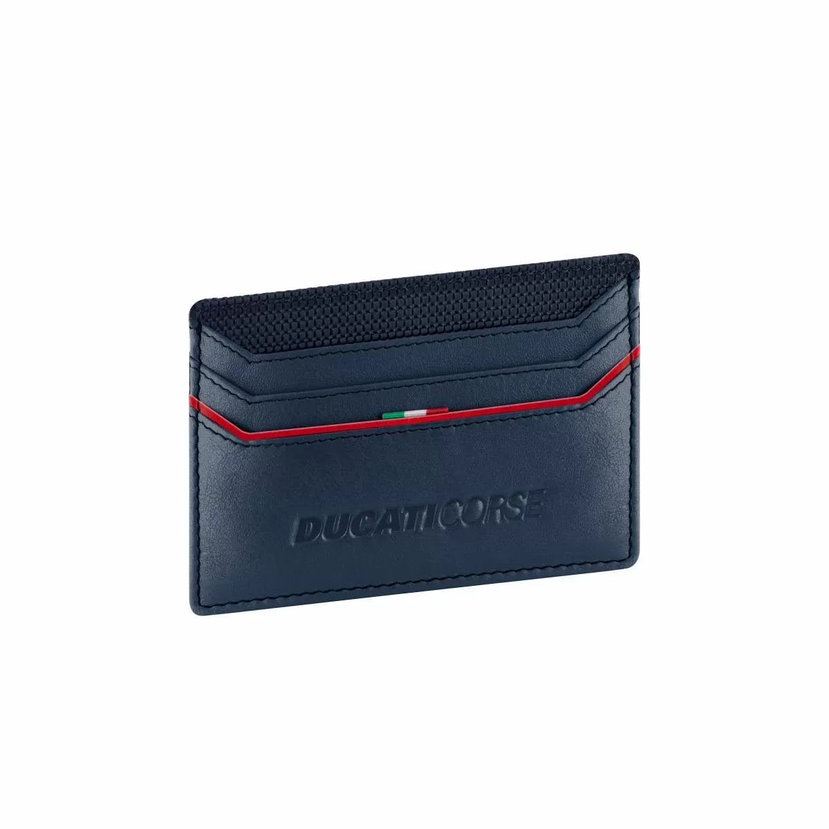 Ducati ELEGANTE card holder for men 6cc blue leather