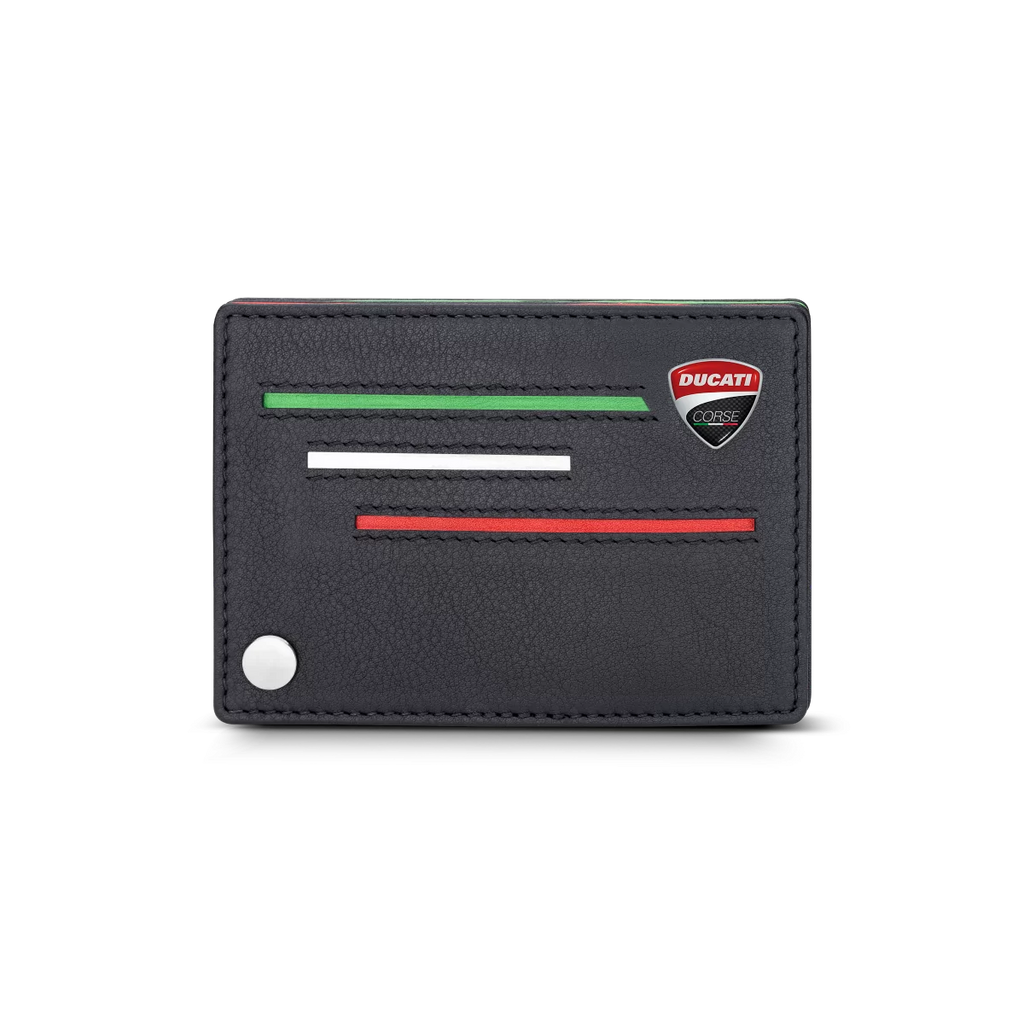 Ducati SCUDETTO card holder 2cc with black leather