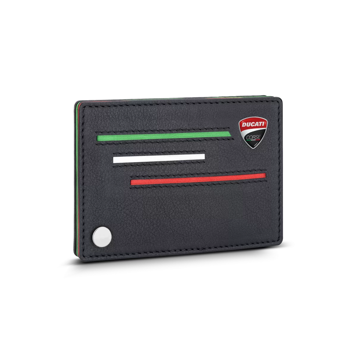 Ducati SCUDETTO card holder 2cc with black leather