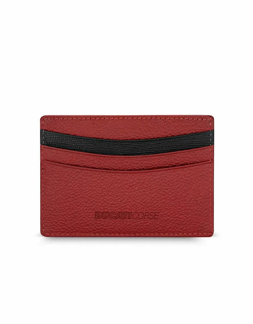 تحميل الصورة إلى عارض المعرض، Ducati TRIONFO LEA card holder 4cc with red leather
