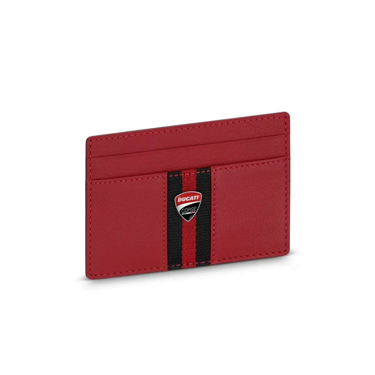 Ducati SFIDA card holder 4cc with red - black leather