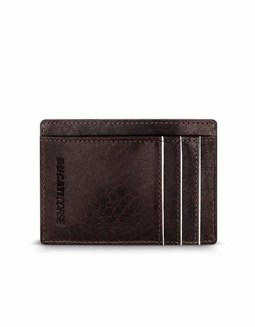 تحميل الصورة إلى عارض المعرض، Ducati STILE card holder 2cc with brown leather
