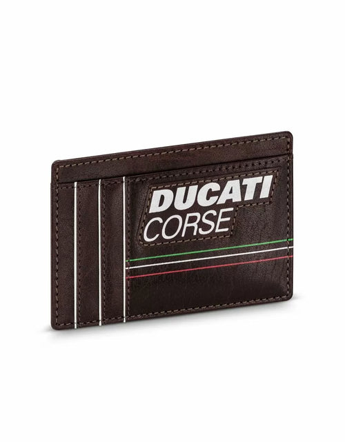 تحميل الصورة إلى عارض المعرض، Ducati STILE card holder 2cc with brown leather
