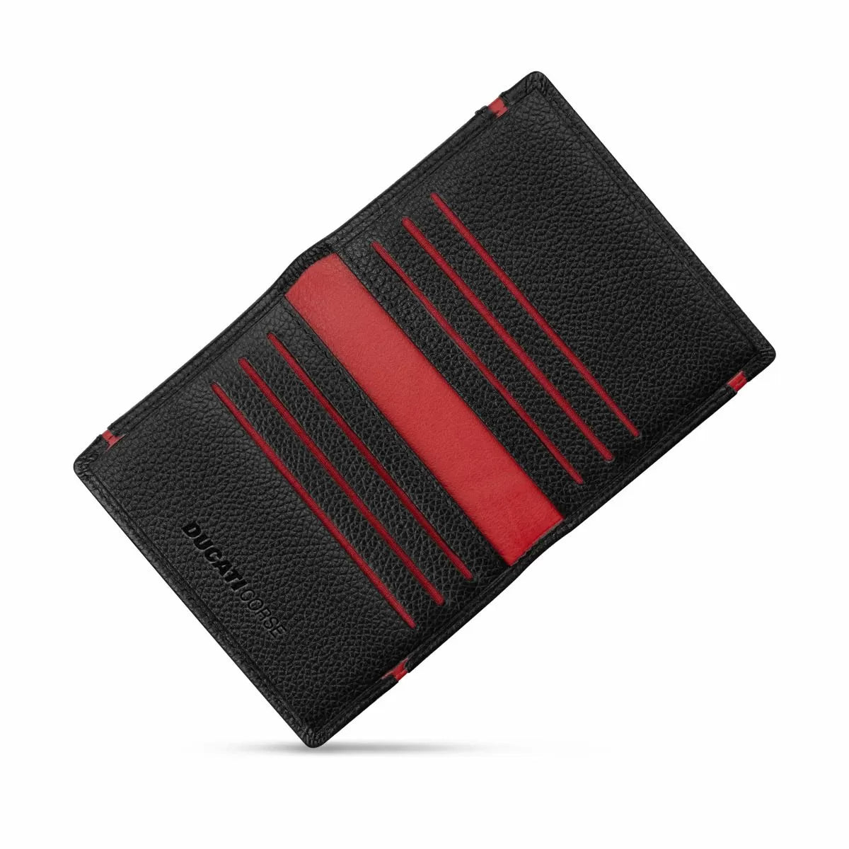 Ducati VITTORIA card holder 6cc with black , Red leather