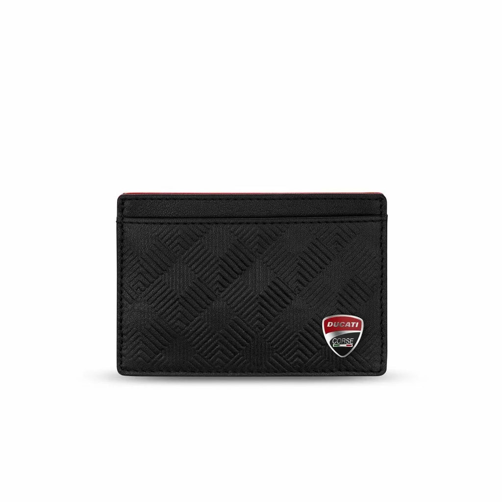 Ducati TECTONIC card holder for men 6cc black leather