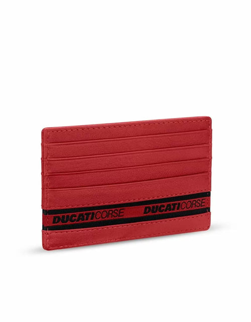 تحميل الصورة إلى عارض المعرض، Ducati NASTRO card holder for men 6cc red leather
