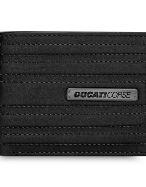 تحميل الصورة إلى عارض المعرض، Ducati LINEA men wallet 8cc with black leather
