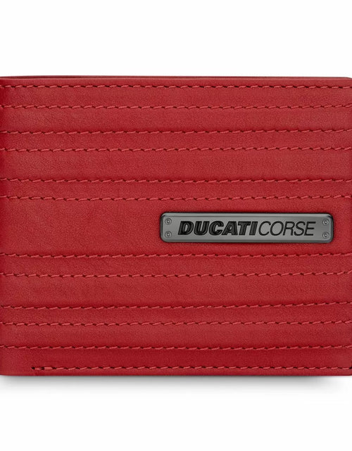 تحميل الصورة إلى عارض المعرض، Ducati LINEA men wallet 8cc with red leather
