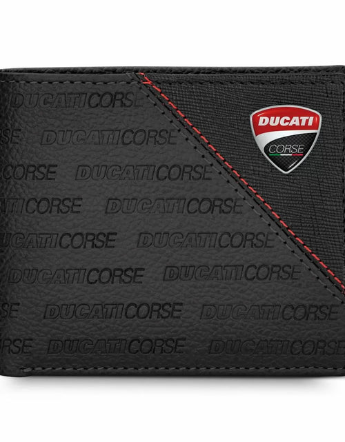 تحميل الصورة إلى عارض المعرض، Ducati TRIONFO LEA men wallet 8cc with black leather
