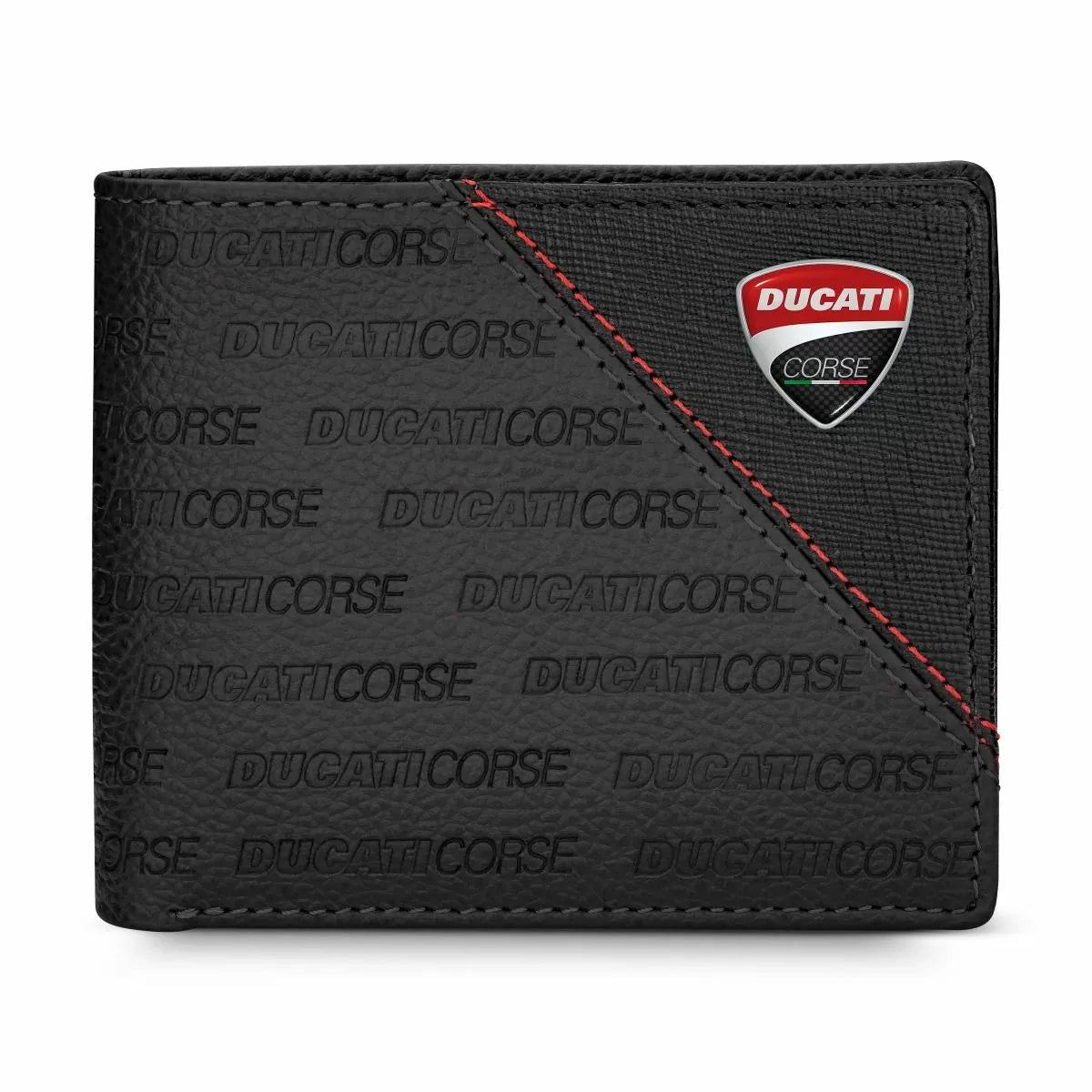 Ducati TRIONFO LEA men wallet 8cc with black leather