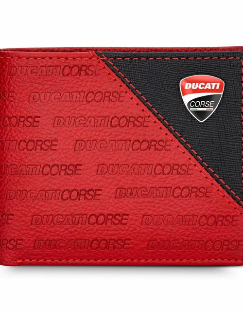 تحميل الصورة إلى عارض المعرض، Ducati TRIONFO LEA men wallet 8cc with red leather
