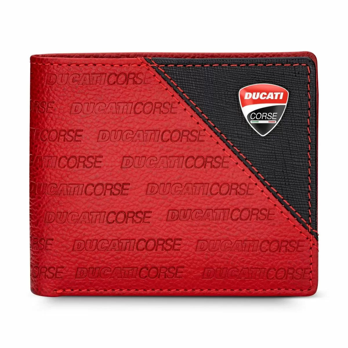 Ducati TRIONFO LEA men wallet 8cc with red leather