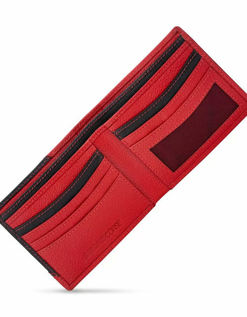 تحميل الصورة إلى عارض المعرض، Ducati TRIONFO LEA men wallet 8cc with red leather
