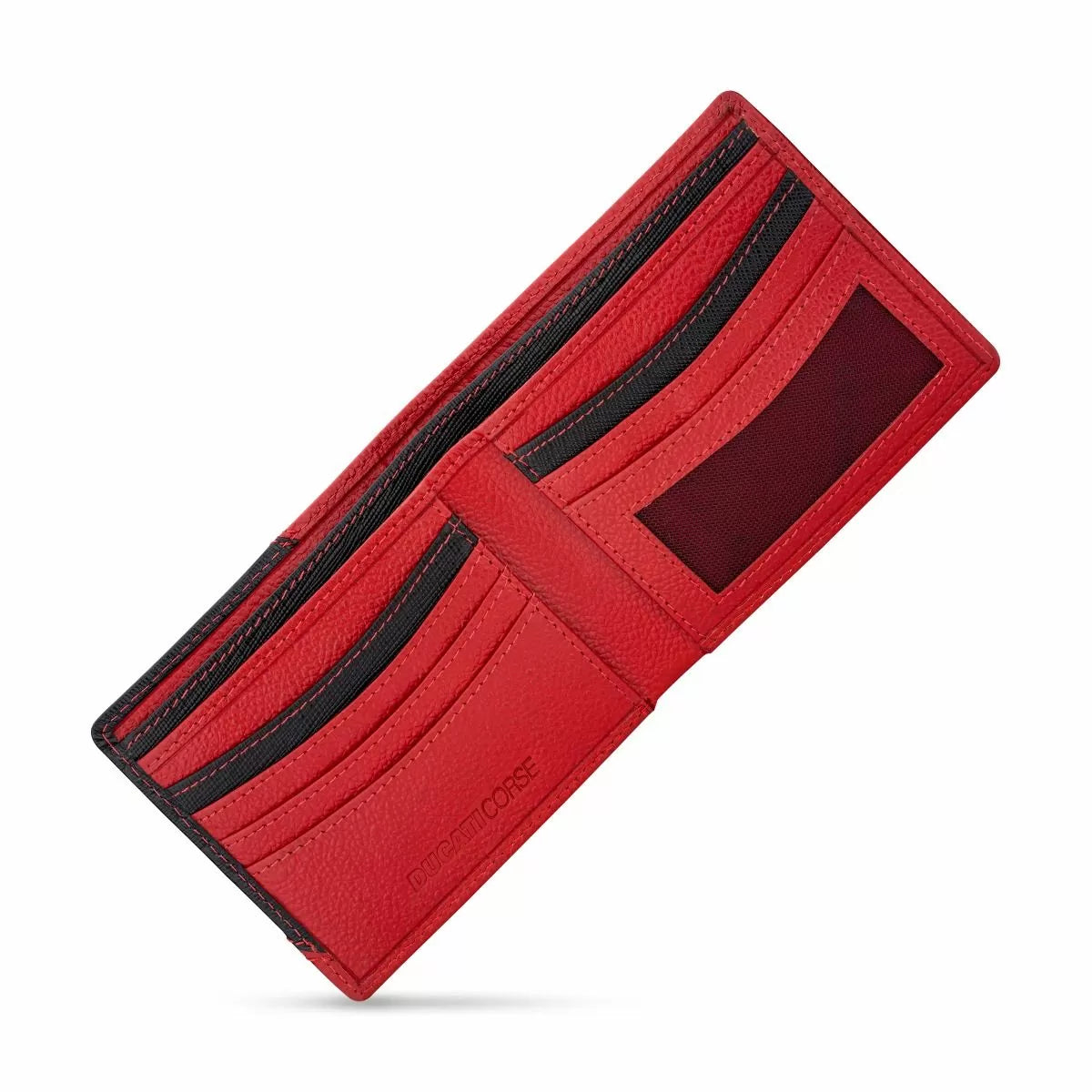 Ducati TRIONFO LEA men wallet 8cc with red leather