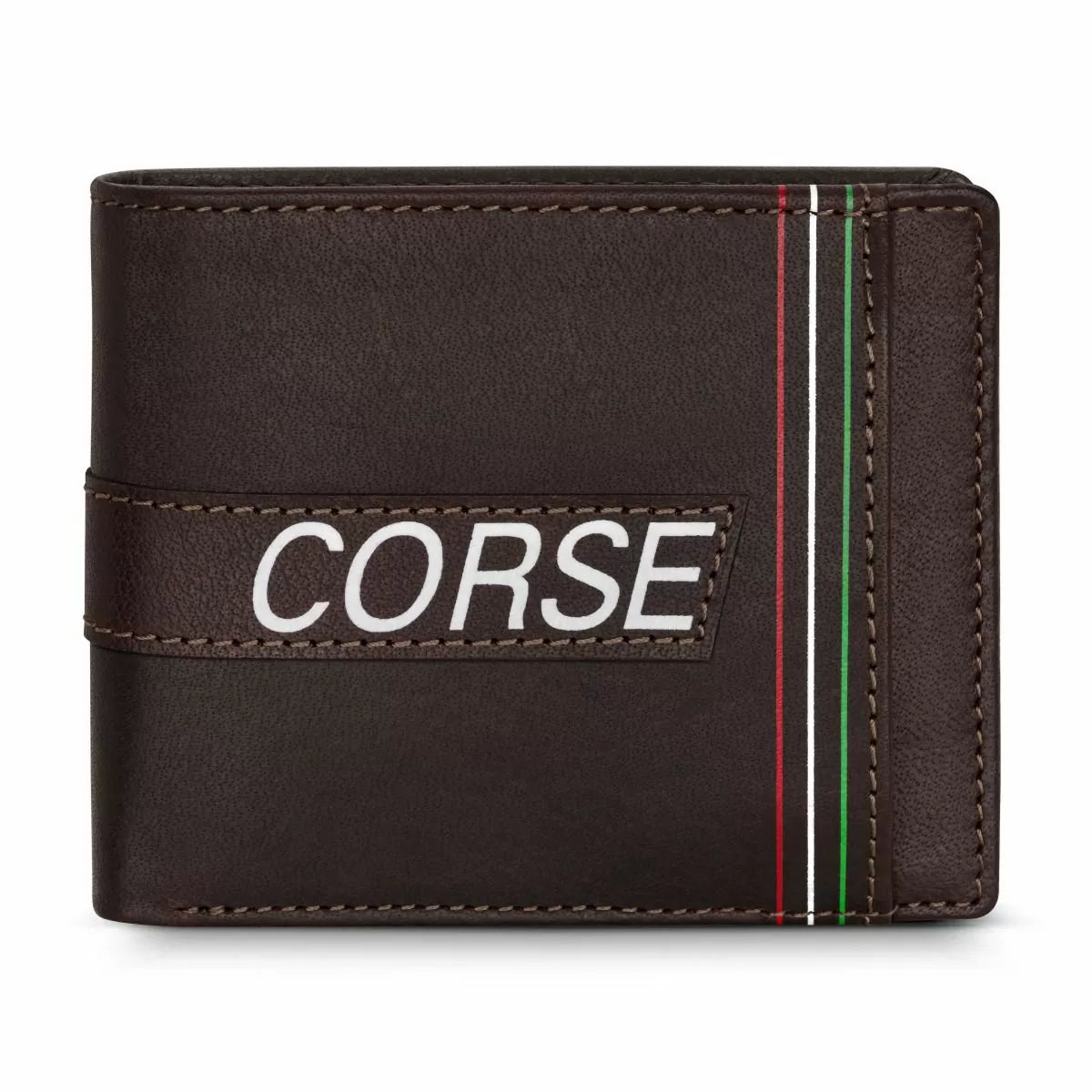 Ducati STILE men wallet 8cc with zipper brown leather