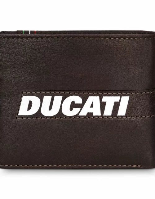 تحميل الصورة إلى عارض المعرض، Ducati STILE men wallet 8cc with zipper brown leather
