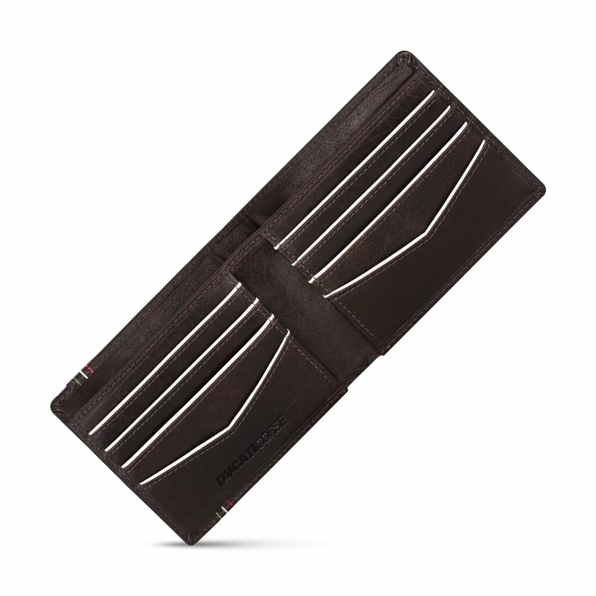 Ducati STILE men wallet 8cc with zipper brown leather