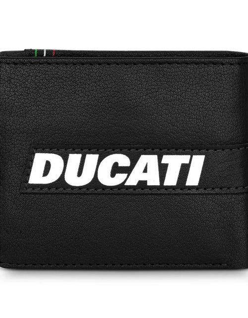 تحميل الصورة إلى عارض المعرض، Ducati STILE men wallet 8cc with zipper black leather
