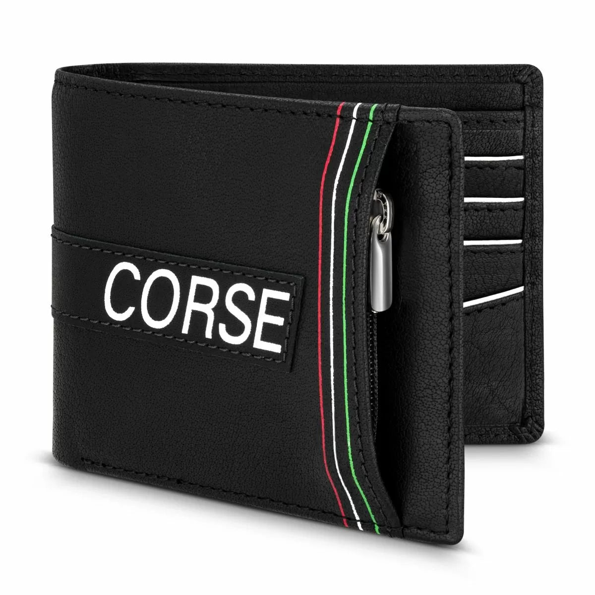 Ducati STILE men wallet 8cc with zipper black leather