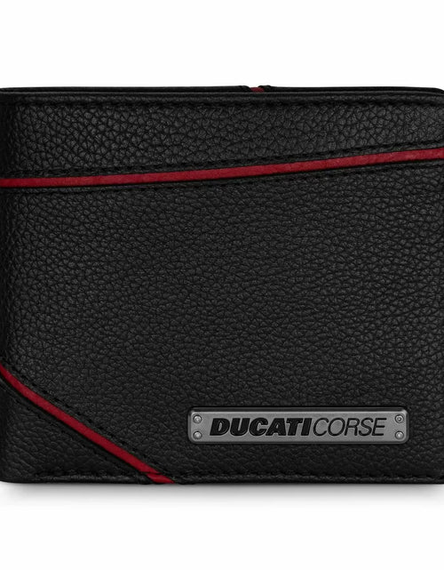 Load image into Gallery viewer, Ducati VITTORIA men wallet 8cc with black leather
