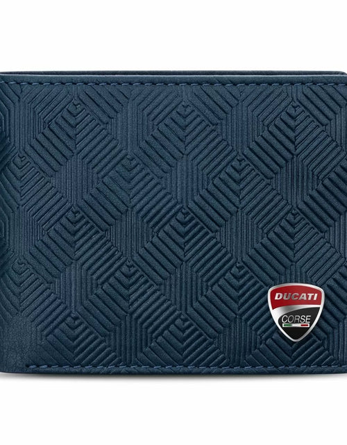 تحميل الصورة إلى عارض المعرض، Ducati TECTONIC wallet for men 8cc blue leather
