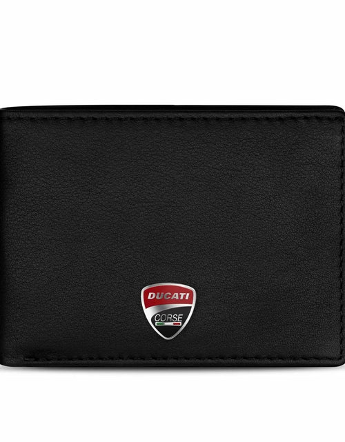 تحميل الصورة إلى عارض المعرض، Ducati LUCCA wallet for men 8cc black leather
