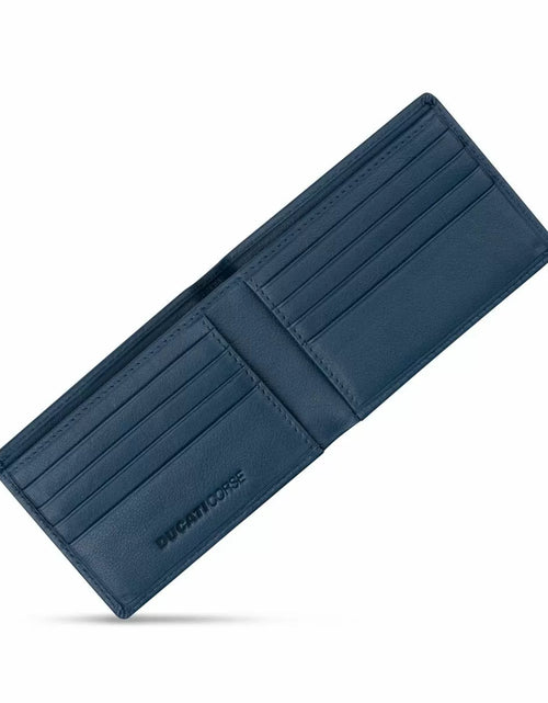 تحميل الصورة إلى عارض المعرض، Ducati LUCCA wallet for men 8cc blue leather
