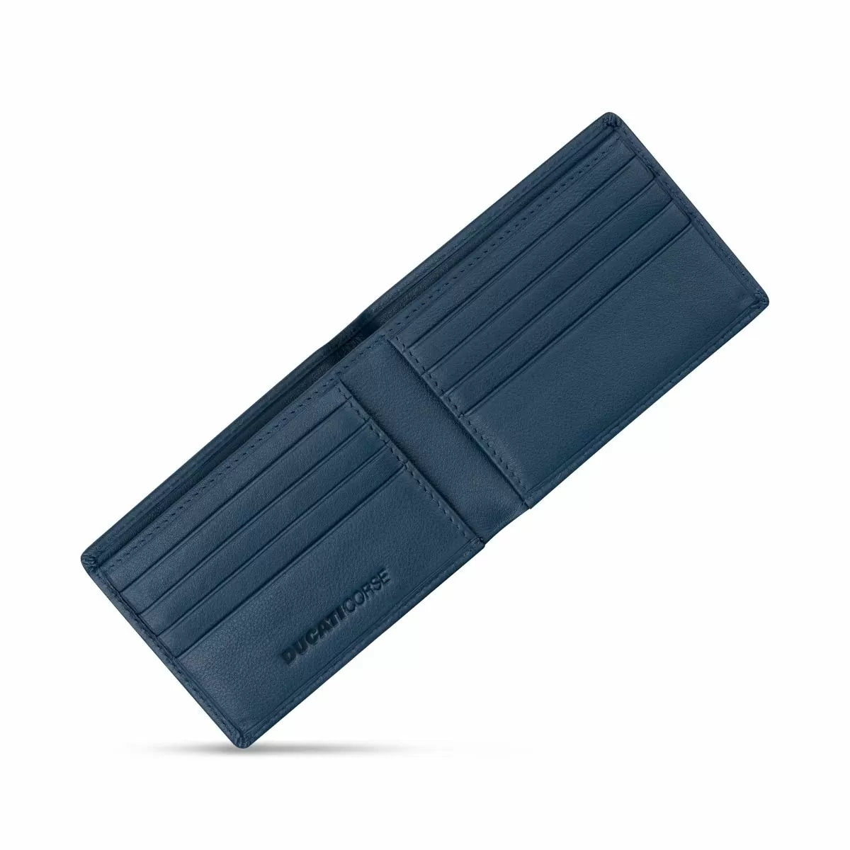 Ducati LUCCA wallet for men 8cc blue leather