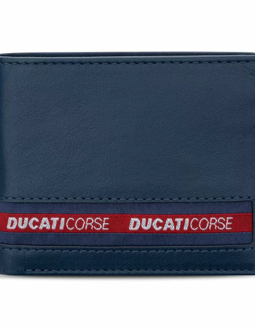 تحميل الصورة إلى عارض المعرض، Ducati NASTRO wallet for men 8cc blue leather
