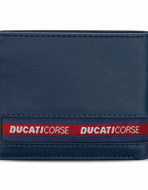 تحميل الصورة إلى عارض المعرض، Ducati NASTRO wallet for men 8cc blue leather
