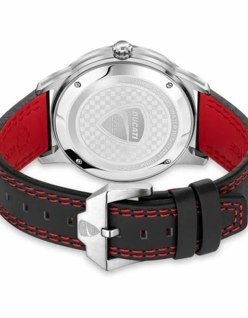 Load image into Gallery viewer, Ducati Men Podio Watch Leather Black , Red
