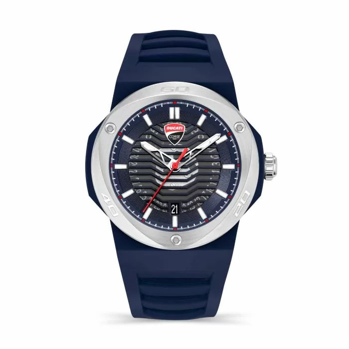 Ducati Corse Watch For Men Blue Silicone Strap