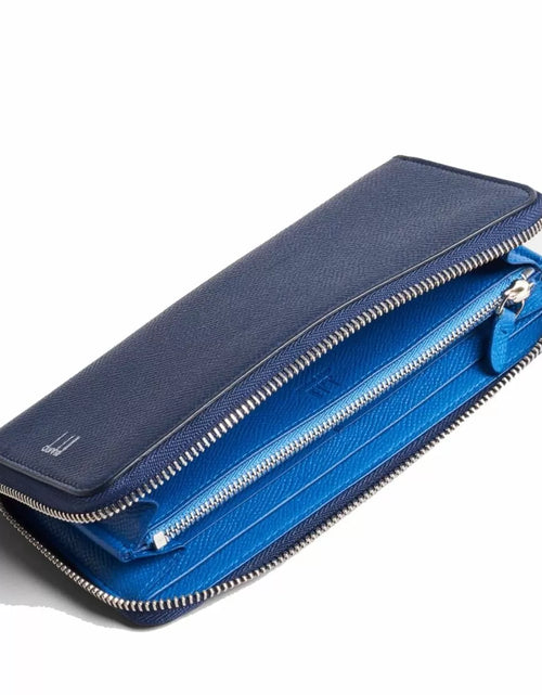 تحميل الصورة إلى عارض المعرض، Dunhill Cadogan Zip Coat Wallet 8cc navy
