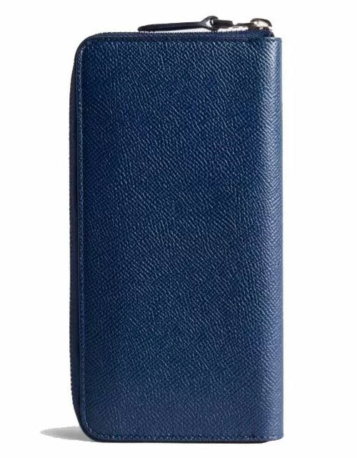 تحميل الصورة إلى عارض المعرض، Dunhill Cadogan Zip Coat Wallet 8cc navy
