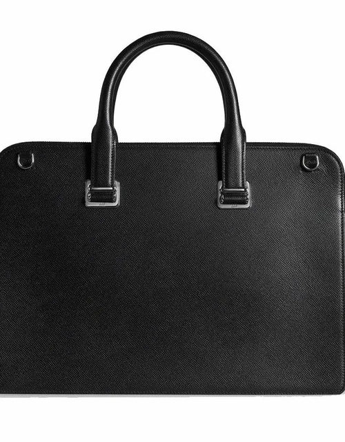 تحميل الصورة إلى عارض المعرض، Dunhill Cadogan Single-Gusset Document Case Black
