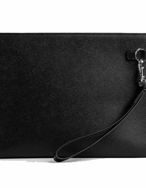 تحميل الصورة إلى عارض المعرض، Dunhill Cadogan Zipped Pouch Bag Black
