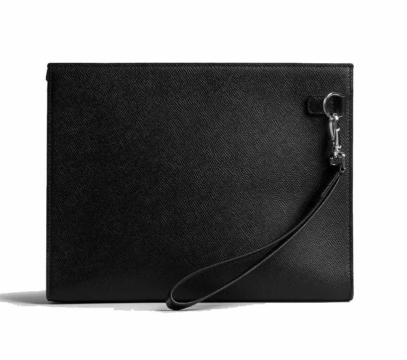 Dunhill Cadogan Zipped Pouch Bag Black