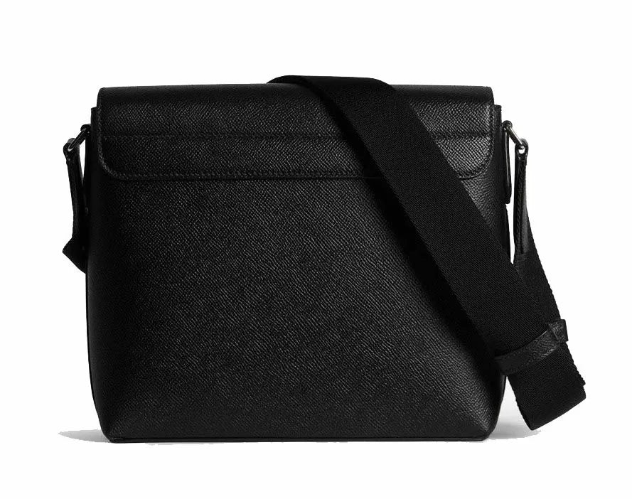 Dunhill Cadogan Small Flap Messenger Black