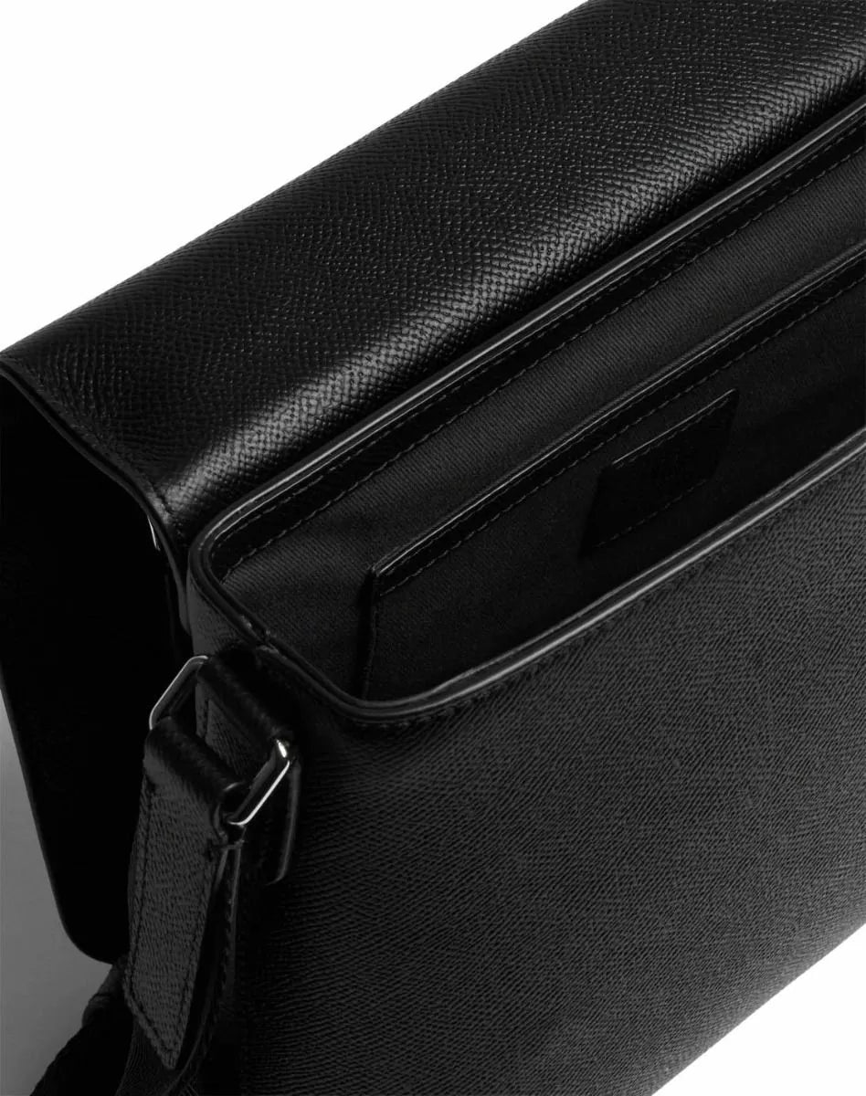 Dunhill Cadogan Small Flap Messenger Black