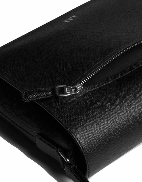 Load image into Gallery viewer, Dunhill Cadogan Small Flap Messenger Black
