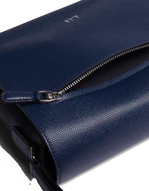 تحميل الصورة إلى عارض المعرض، Dunhill Cadogan Small Flap Messenger Navy
