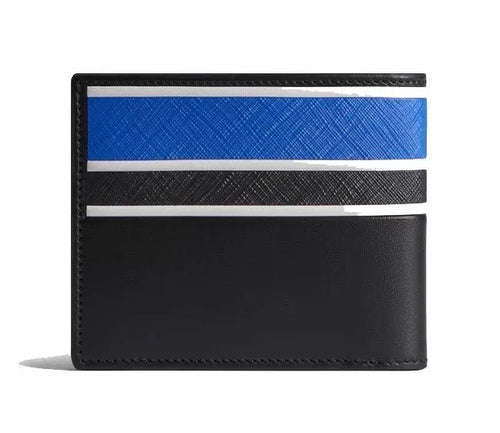 تحميل الصورة إلى عارض المعرض، Dunhill Archive Deco Billfold 8cc Blue
