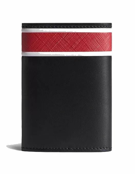 Dunhill Archive Deco Key Case Black / Red Leather